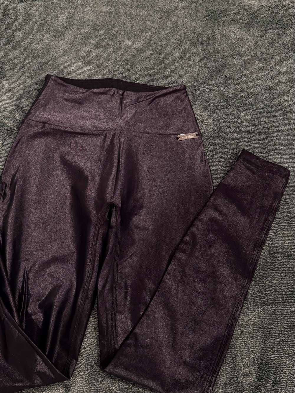 Bombshell Sportswear Metallic black  High-Waist Leggings